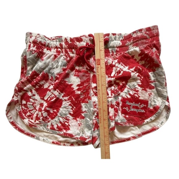 University Maryland terrapins Colosseum Womens Tie-Dye Sweat‎ Shorts Red M Terps - Picture 4 of 7